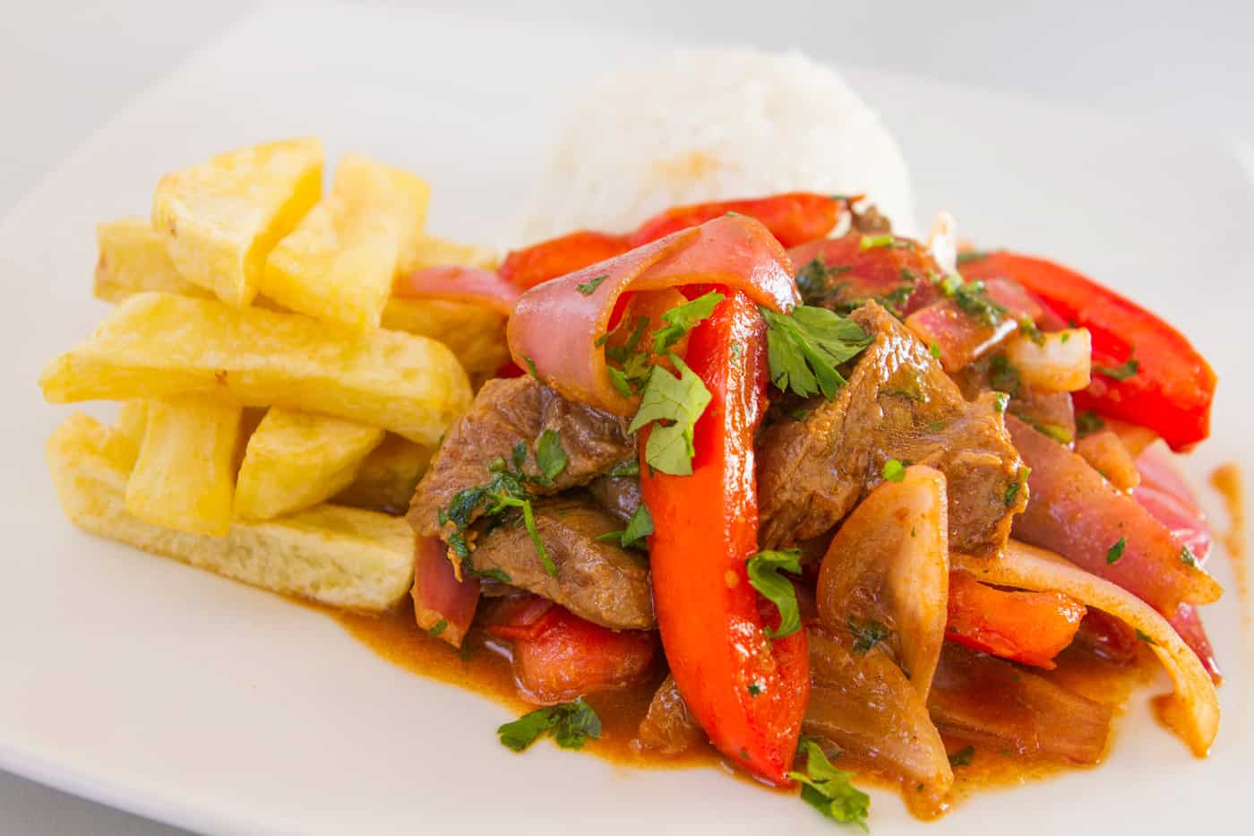Lomo saltado PROMPERÚ in Deutschland